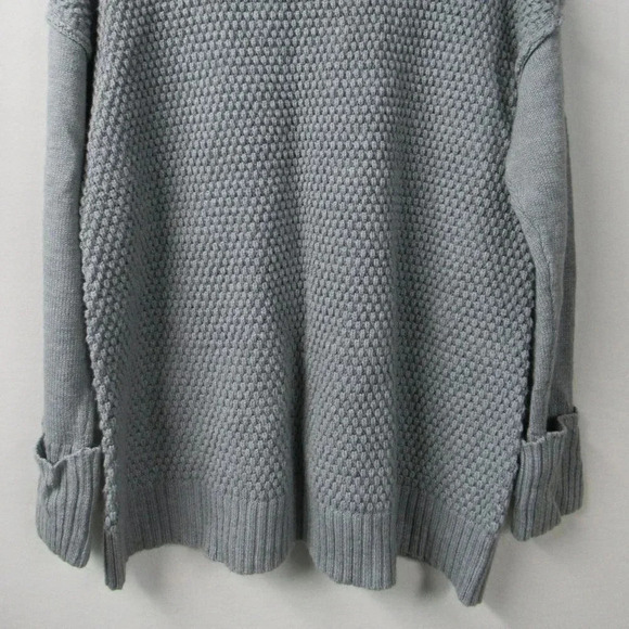 Dress Barn Sweater Women's XL Grey Cuffed Sleeves Pattern - Picture 2 of 5